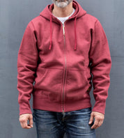 IHSW-10-BUR - 14oz Ultra Heavyweight Loopwheel Cotton Zip Up Hoodie - Burgundy