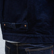 IHJ-140-IG - 19oz Selvedge Denim Type I Jacket - Indigo/Grey