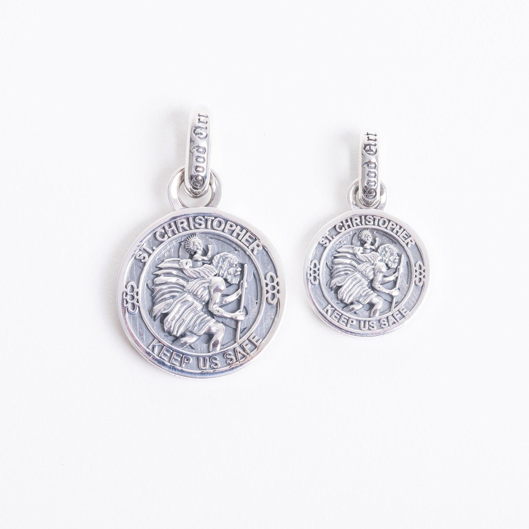 GA-ST-CHRISTOPHER-AA - GOOD ART HLYWD Saint Christopher Pendant AA- Sterling Silver