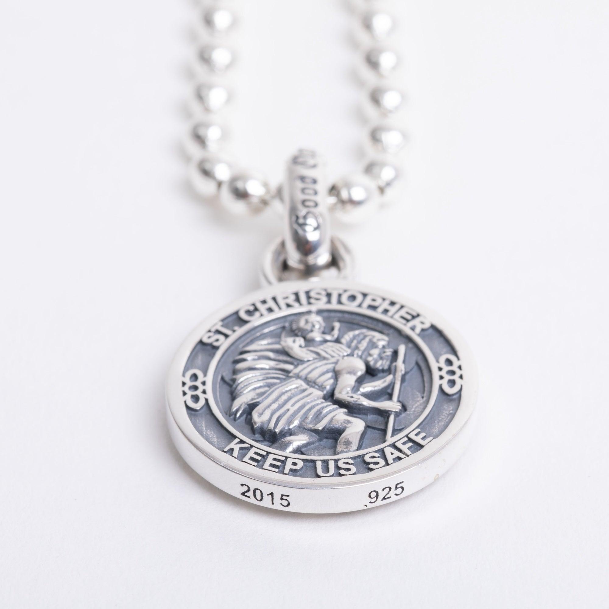 GA-ST-CHRISTOPHER-A - GOOD ART HLYWD Saint Christopher Pendant A- Sterling Silver