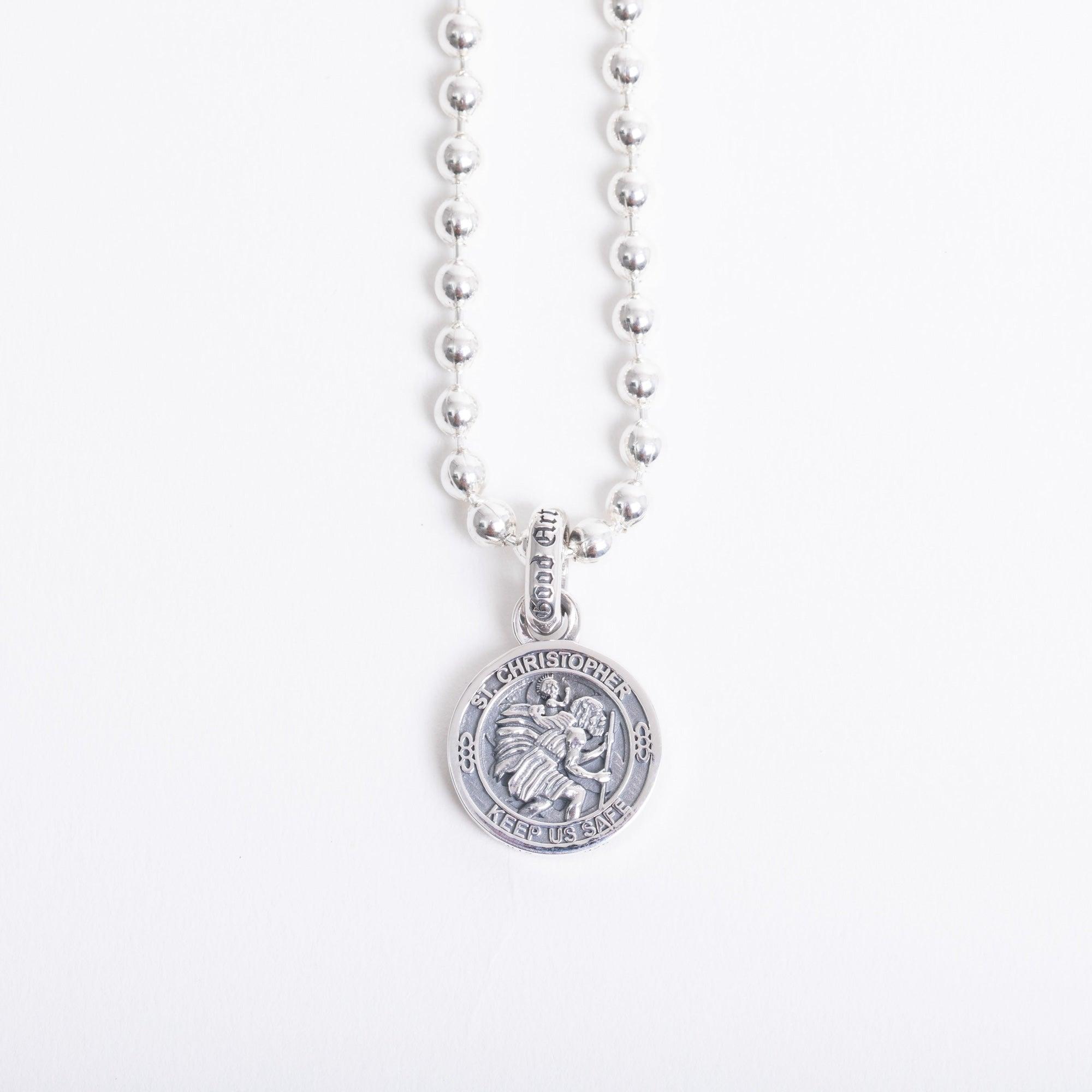 GA-ST-CHRISTOPHER-AA - GOOD ART HLYWD Saint Christopher Pendant AA- Sterling Silver