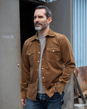 IHSH-398-CAM - 11oz Corduroy Western Shirt - Camel