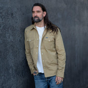 IHSH-394-KHA - 7oz Fatigue Cloth Western Shirt - Khaki