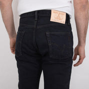 IH-888S-21OD - 21oz Selvedge Denim Tapered Jeans - Black Overdyed