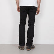 IH-666S-142BB - 14oz Selvedge Denim Slim Straight Cut Jeans - Black/Black