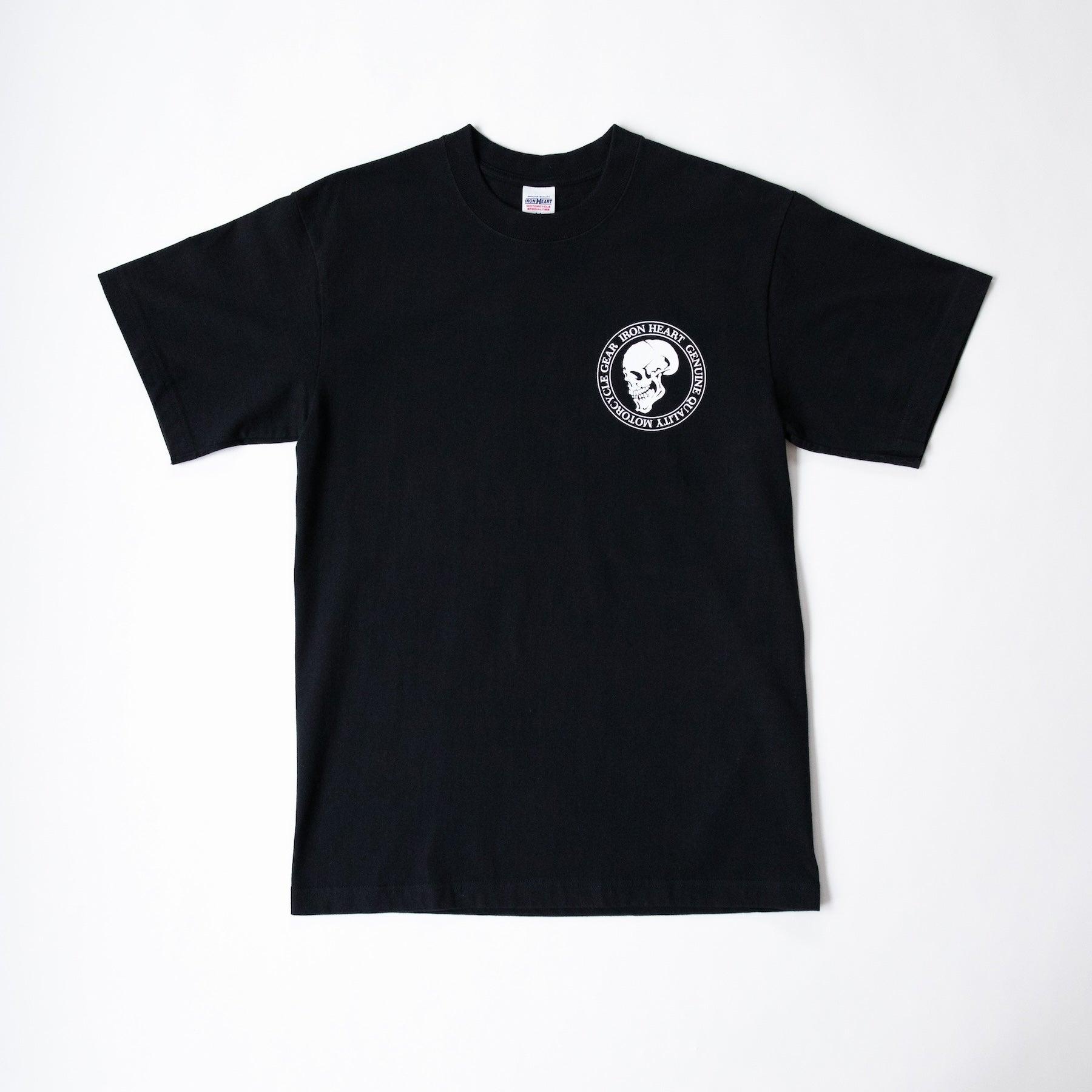 IHT-IHG-6-BLK - Iron Heart Hamburg 7.5oz Loopwheel Crew Neck T-Shirt - Black