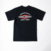 IHT-IHG-6-BLK - Iron Heart Hamburg 7.5oz Loopwheel Crew Neck T-Shirt - Black