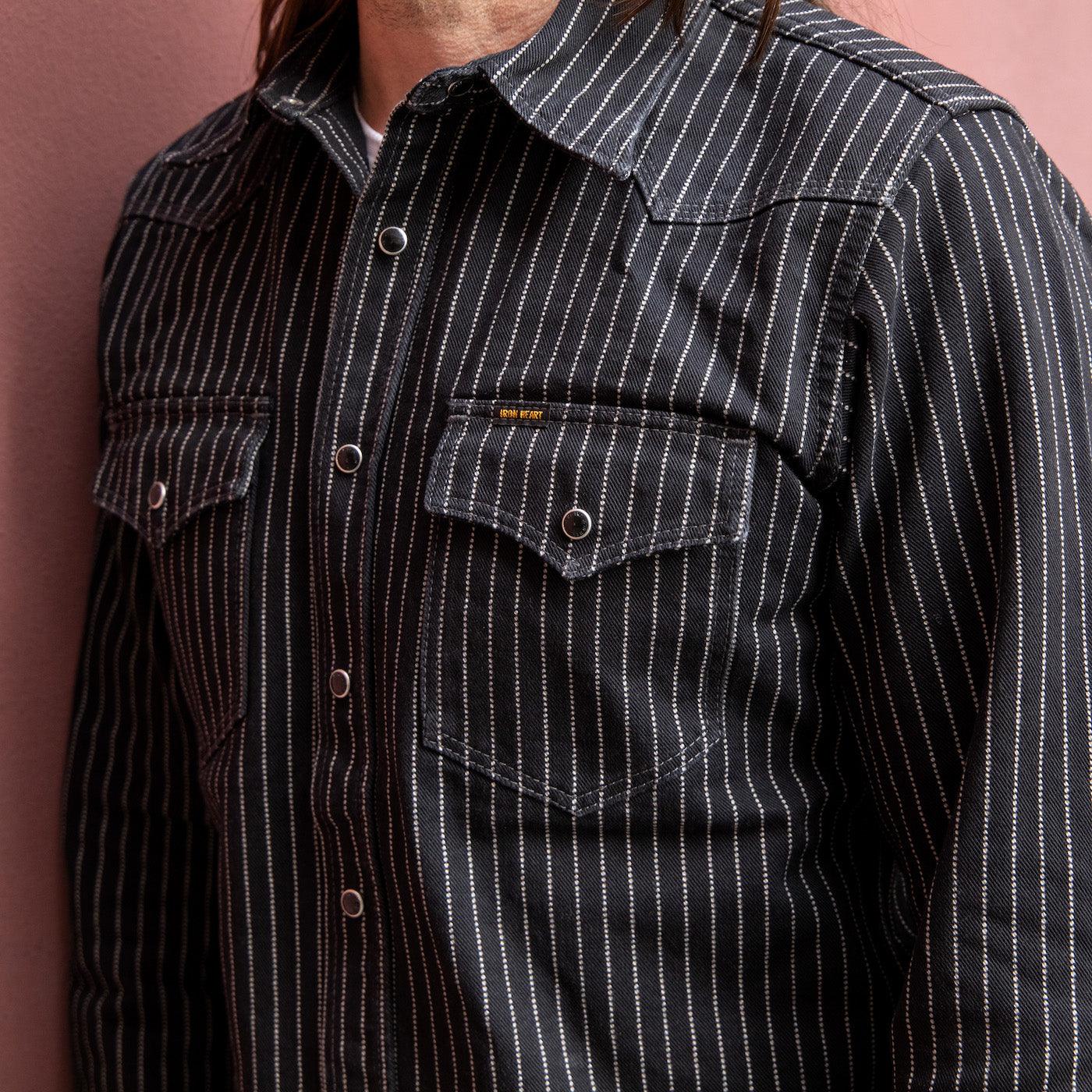 IHSH-62-BLK - 12oz Wabash Western Shirt - Black