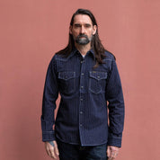 IHSH-62-IND - 12oz Wabash Western Shirt - Indigo