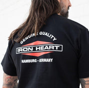IHT-IHG-6-BLK - Iron Heart Hamburg 7.5oz Loopwheel Crew Neck T-Shirt - Black
