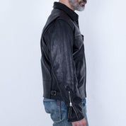 SB-SD-JPN-HO-BLK - Simmons Bilt "Smokey D" Japanese Horsehide Jacket - Black
