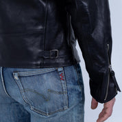 SB-SD-JPN-HO-BLK - Simmons Bilt "Smokey D" Japanese Horsehide Jacket - Black
