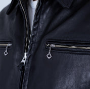 SB-SD-JPN-HO-BLK - Simmons Bilt "Smokey D" Japanese Horsehide Jacket - Black