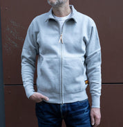 IHSW-11-GRY - 14oz Ultra Heavyweight Loopwheel Cotton Zip Up Sweater - Grey