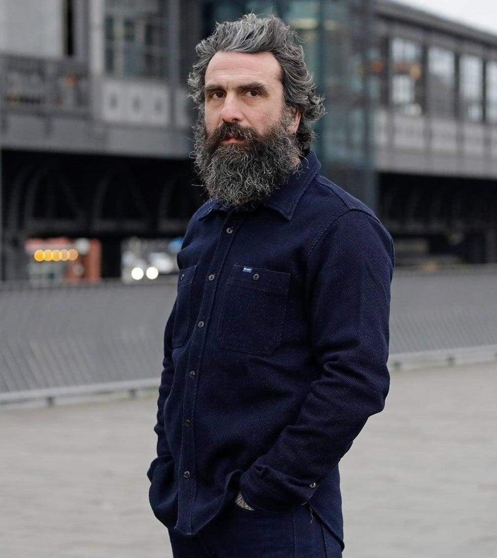 IHSH-288-IND - 14oz Kersey Work Shirt - Indigo