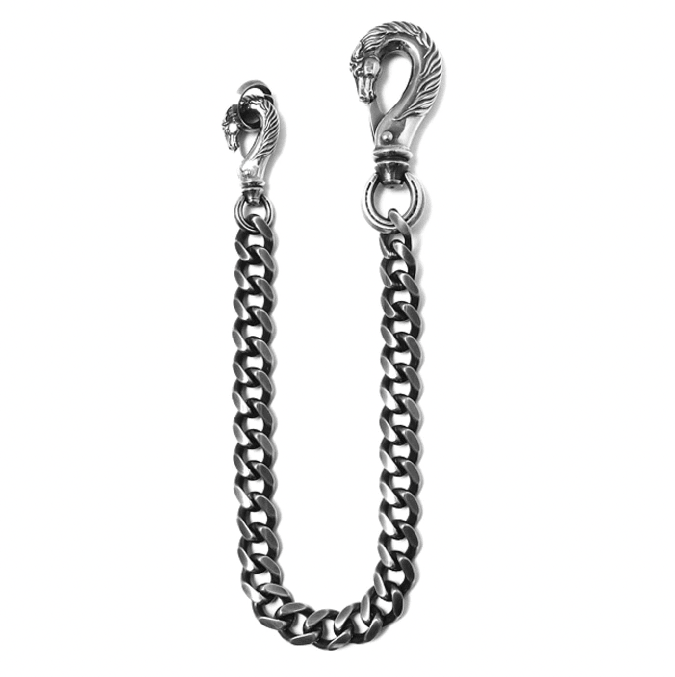 PE-HORSE-WALLET-CHAIN-HORSE-X-HORSE-SILVER - Peanuts & Co Horse Wallet Chain (horse×horse) - Silver