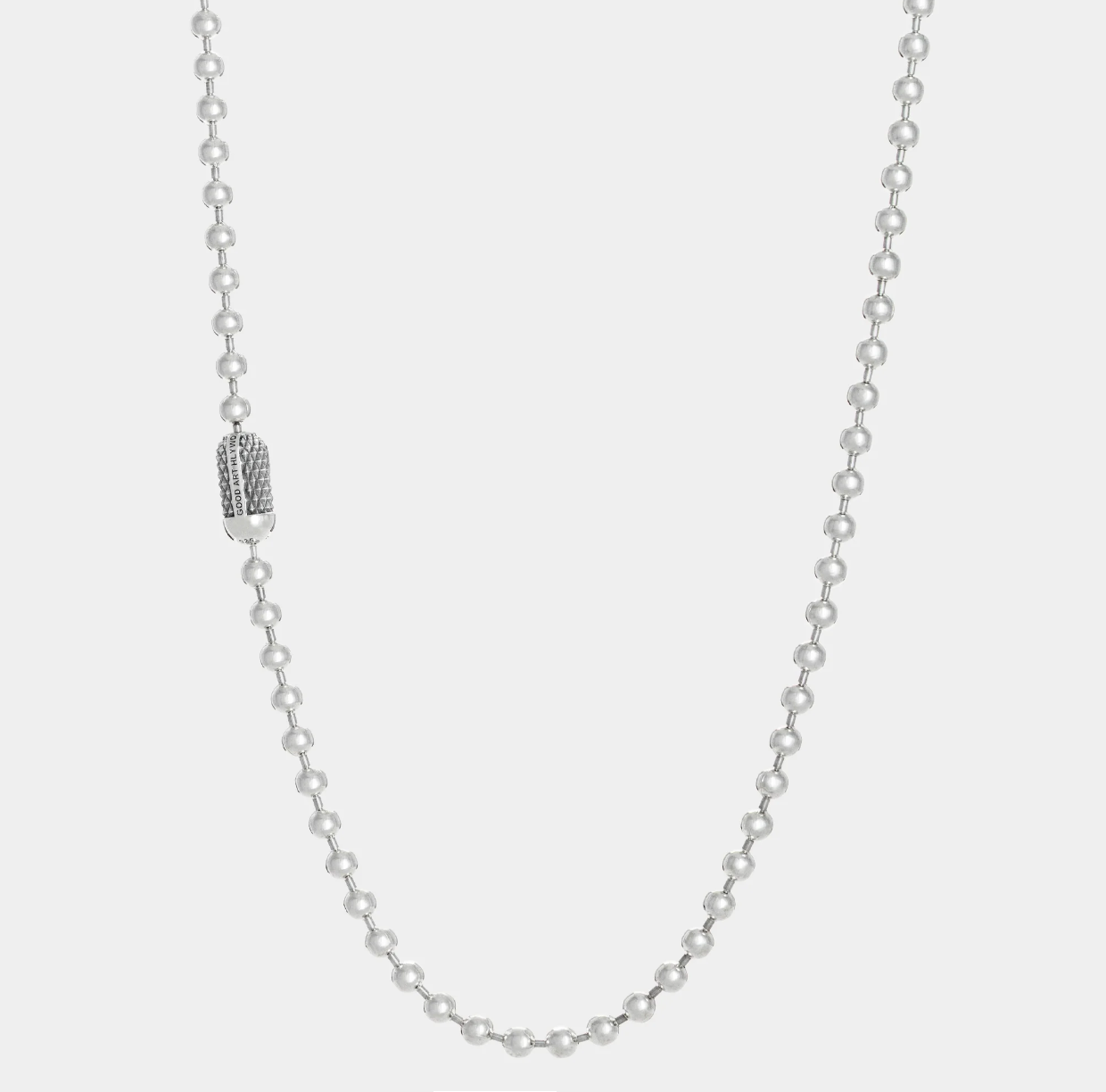 GA-POPLOCK-NECKLACE-A24-GB - GOOD ART HLYWD Poplock Necklace Goosebumps/ A24' - Sterling Silver