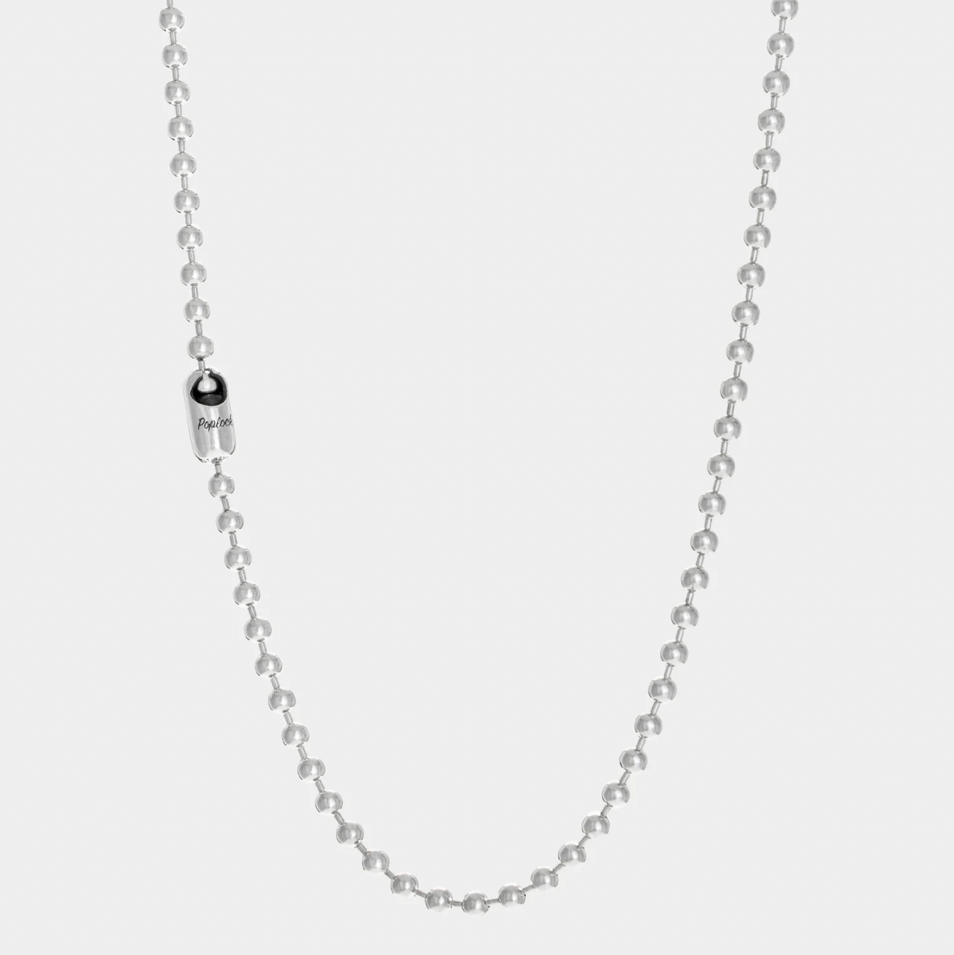GA-POPLOCK-NECKLACE-A24-LO - GOOD ART HLYWD Poplock Necklace Good Art Logo/ A24' - Sterling Silver