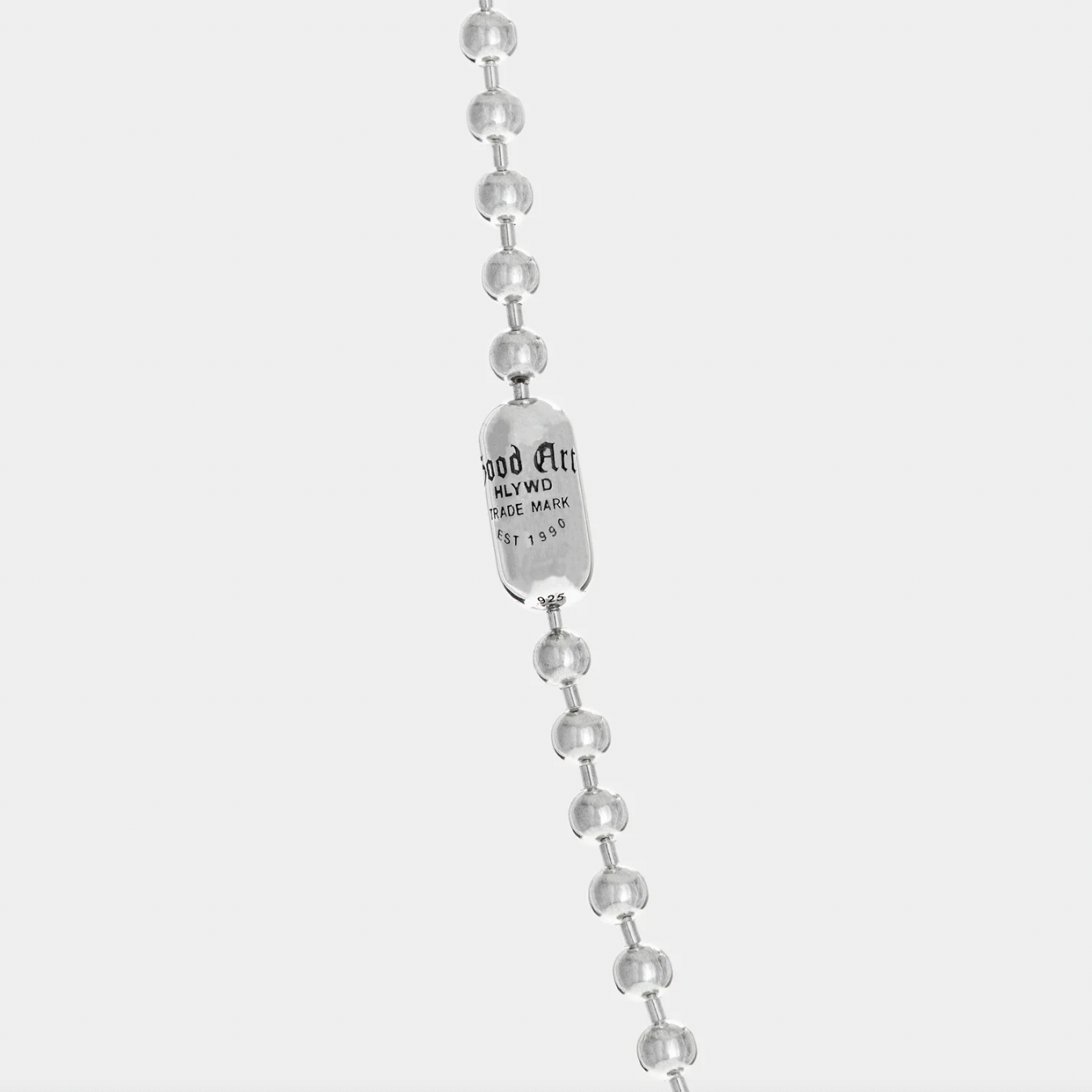 GA-POPLOCK-NECKLACE-A24-LO - GOOD ART HLYWD Poplock Necklace Good Art Logo/ A24' - Sterling Silver