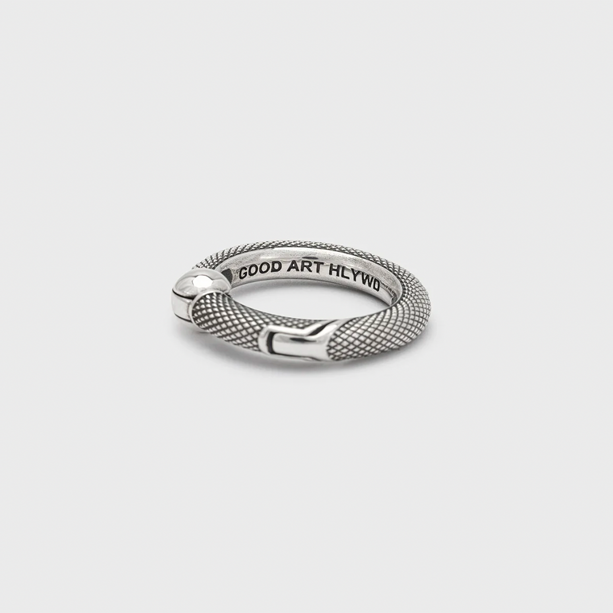 GA-SPRING-RING-GB-A - GOOD ART HLYWD Spring Ring Goosebumps A- Sterling Silver