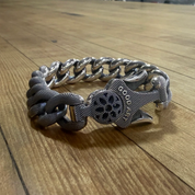 GA-MODEL-10-BRA-GB-B - GOOD ART HLYWD Model 10 Bracelet Goosebumps B - Sterling Silver