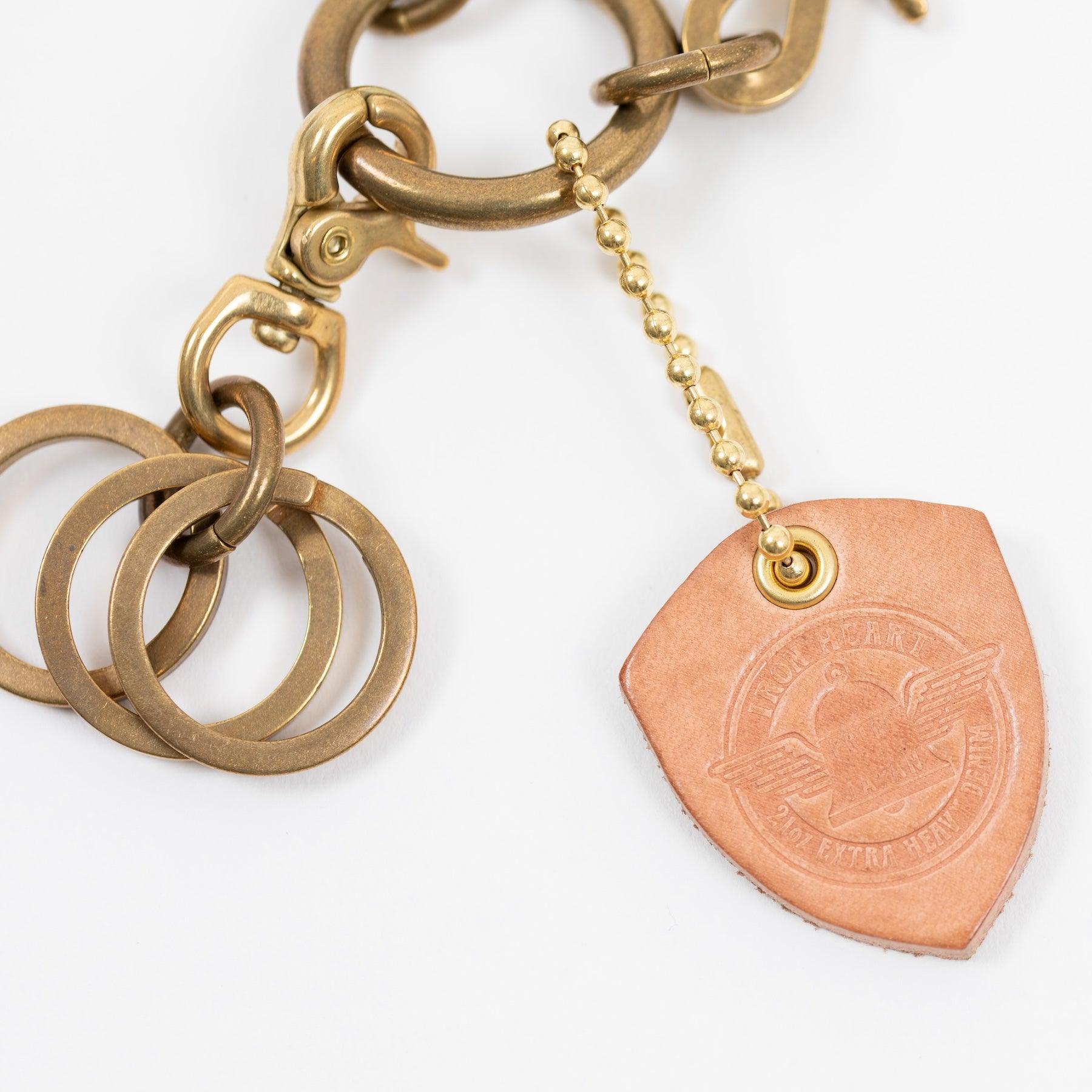 BRASS-W6 - Wallet Chain with Hook and Rings - Brass
