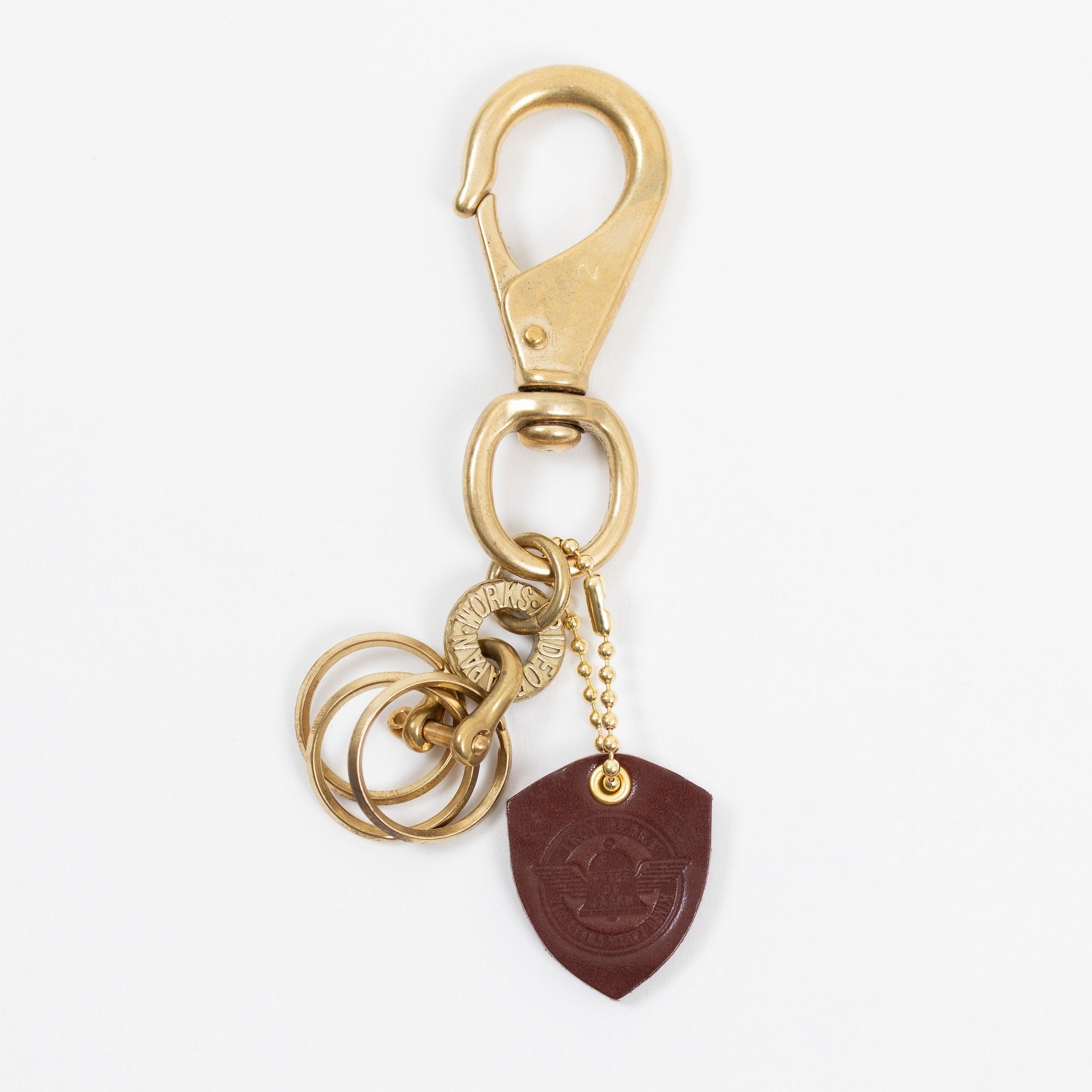 BRASS-W8 - Large Clip With Swivel And Rings - Brass