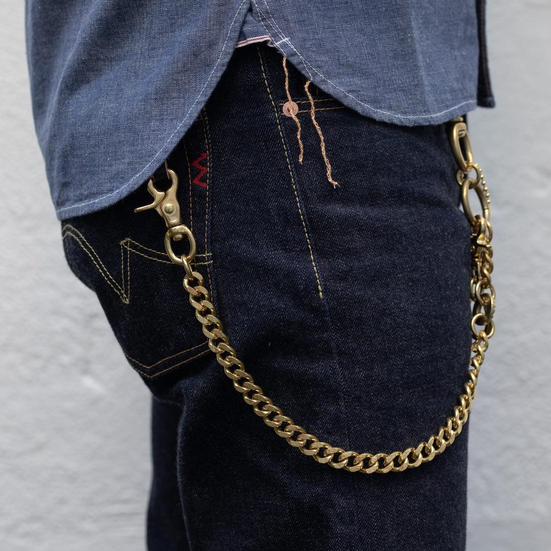BRASS-W15 - Wallet Chain with Large Clip - Brass