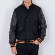 DE-JA002-BLK - Dehen 1920 x IH Germany Custom Varsity Jacket  - Black