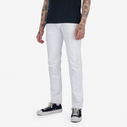 IH-777-WT - 13.5oz Cotton Twill Slim Tapered Cut Jeans - White