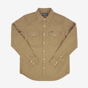IHSH-394-KHA - 7oz Fatigue Cloth Western Shirt - Khaki
