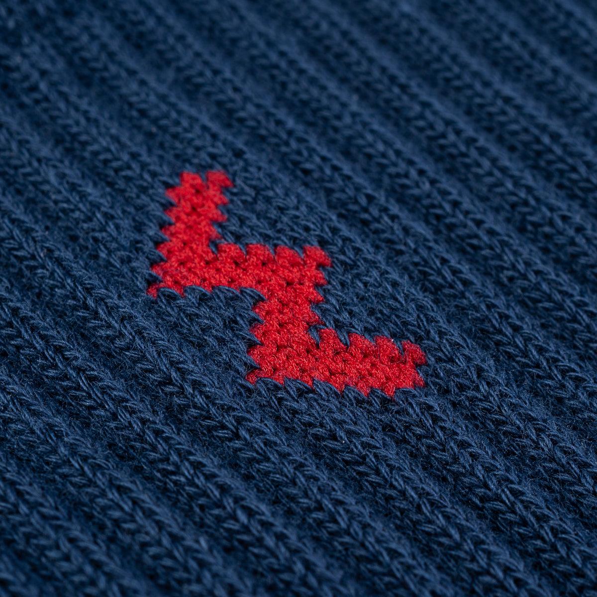 Image showing the IHG-030/3-NAV - 3-Pack Iron Heart Boot Socks - Navy which is a Socks described by the following info Footwear, Iron Heart, New, Released, Socks and sold on the IRON HEART GERMANY online store