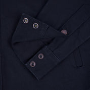 Image showing the IHSH-362-SBG - 16oz Non-Selvedge Denim CPO Shirt - Superblack (Fades to Grey) which is a Shirts described by the following info Iron Heart, Released, Shirts, Tops and sold on the IRON HEART GERMANY online store