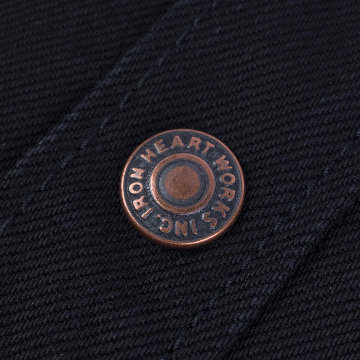 Image showing the IHSH-362-SBG - 16oz Non-Selvedge Denim CPO Shirt - Superblack (Fades to Grey) which is a Shirts described by the following info Iron Heart, Released, Shirts, Tops and sold on the IRON HEART GERMANY online store