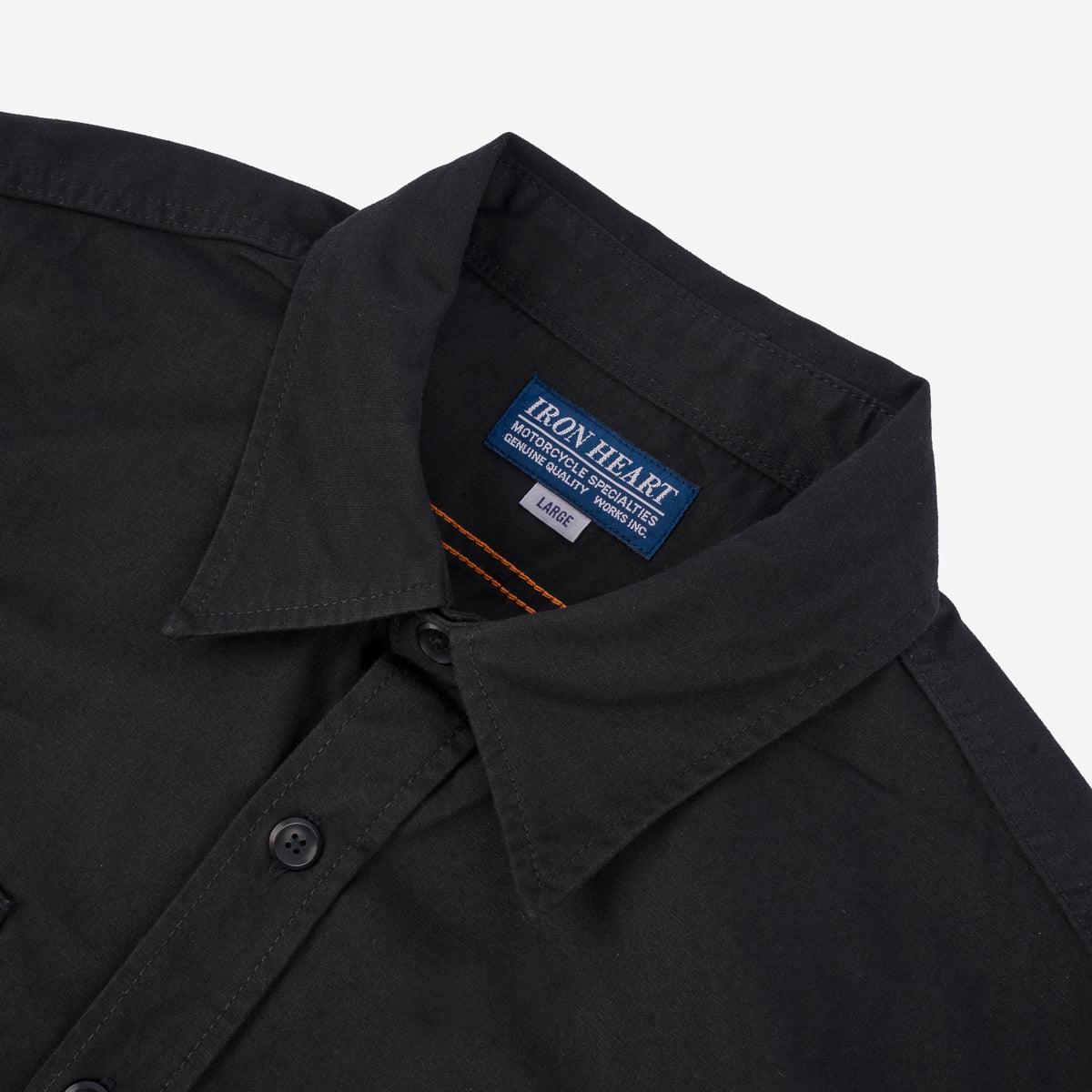 IHSH-395-BLK - 7oz Fatigue Cloth Work Shirt - Black