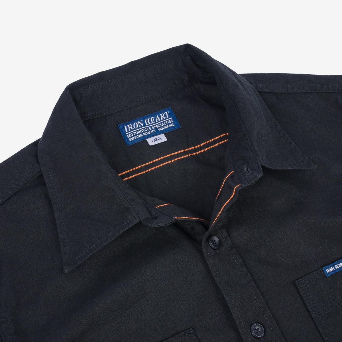 IHSH-395-BLK - 7oz Fatigue Cloth Work Shirt - Black