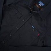 IHSH-395-BLK - 7oz Fatigue Cloth Work Shirt - Black
