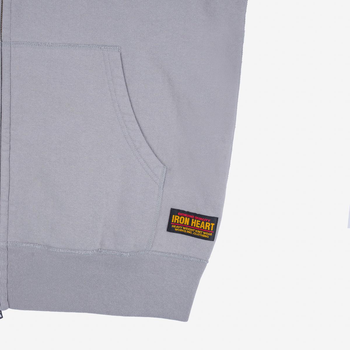 IHSW-11-GRY - 14oz Ultra Heavyweight Loopwheel Cotton Zip Up Sweater - Grey