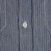 Image showing the IHSH-366-IND - 8oz Herringbone Hickory Stripe Work Shirt - Indigo which is a Shirts described by the following info Iron Heart, Released, Shirts, Tops and sold on the IRON HEART GERMANY online store