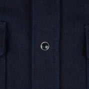 Image showing the IHSH-368-IND - 14oz Double Cloth Western Shirt - Indigo which is a Shirts described by the following info Iron Heart, Released, Shirts, Tops and sold on the IRON HEART GERMANY online store