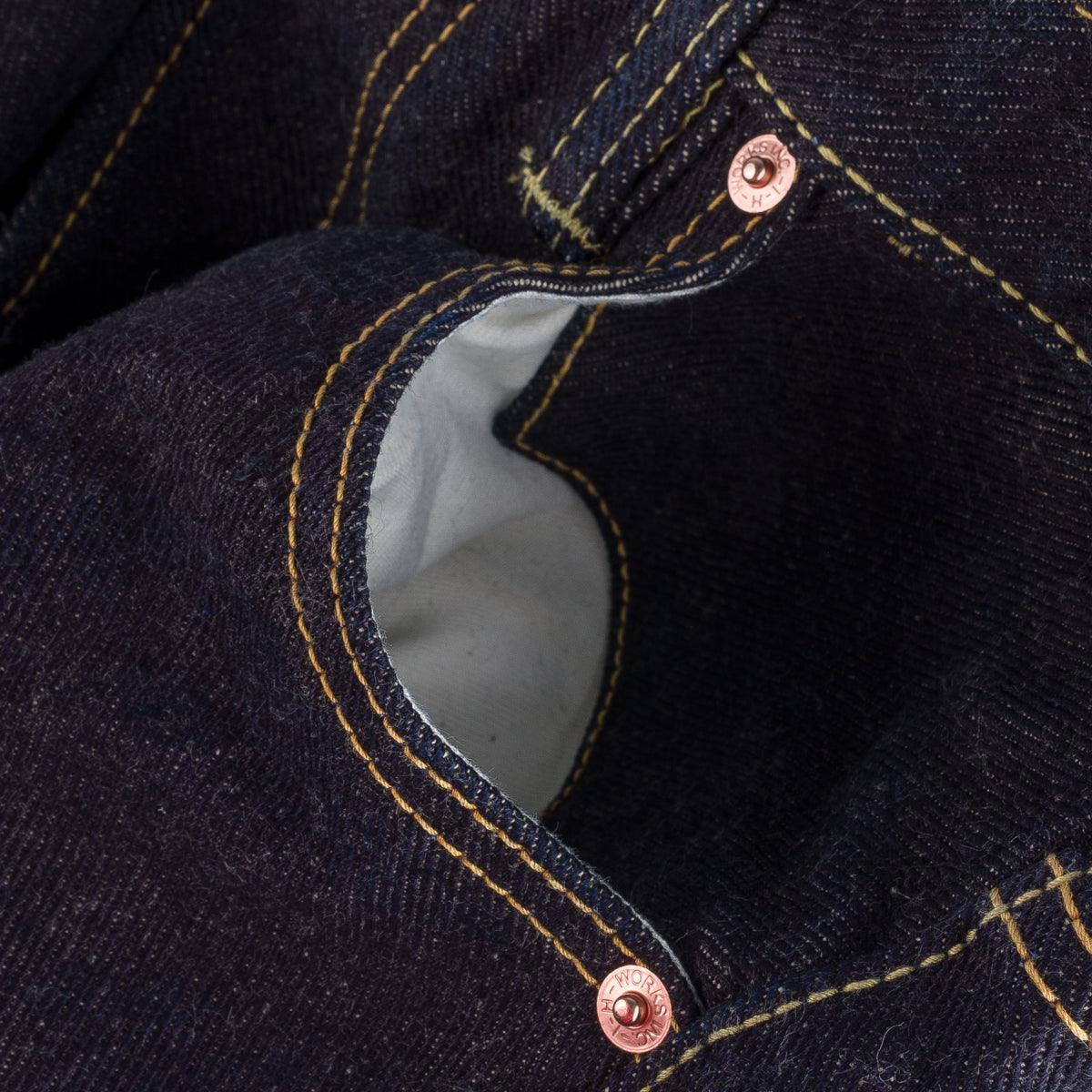 IH-634S-19L - 19oz Left Hand Twill Selvedge Denim Straight Cut Jeans - Indigo