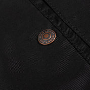 IH-721-BLK - 9oz Mercerised Selvedge Cotton Slim Tapered Chino - Black
