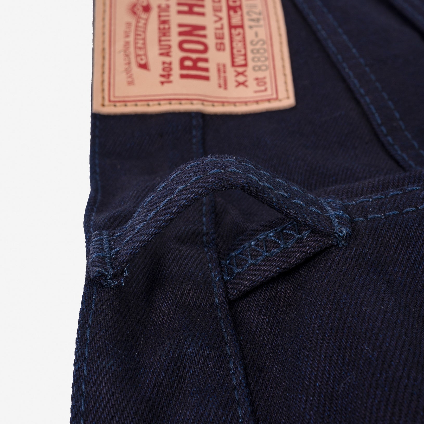 IH-888S-14II - 14oz Selvedge Denim Medium/High Rise Tapered Jeans - Indigo/Indigo
