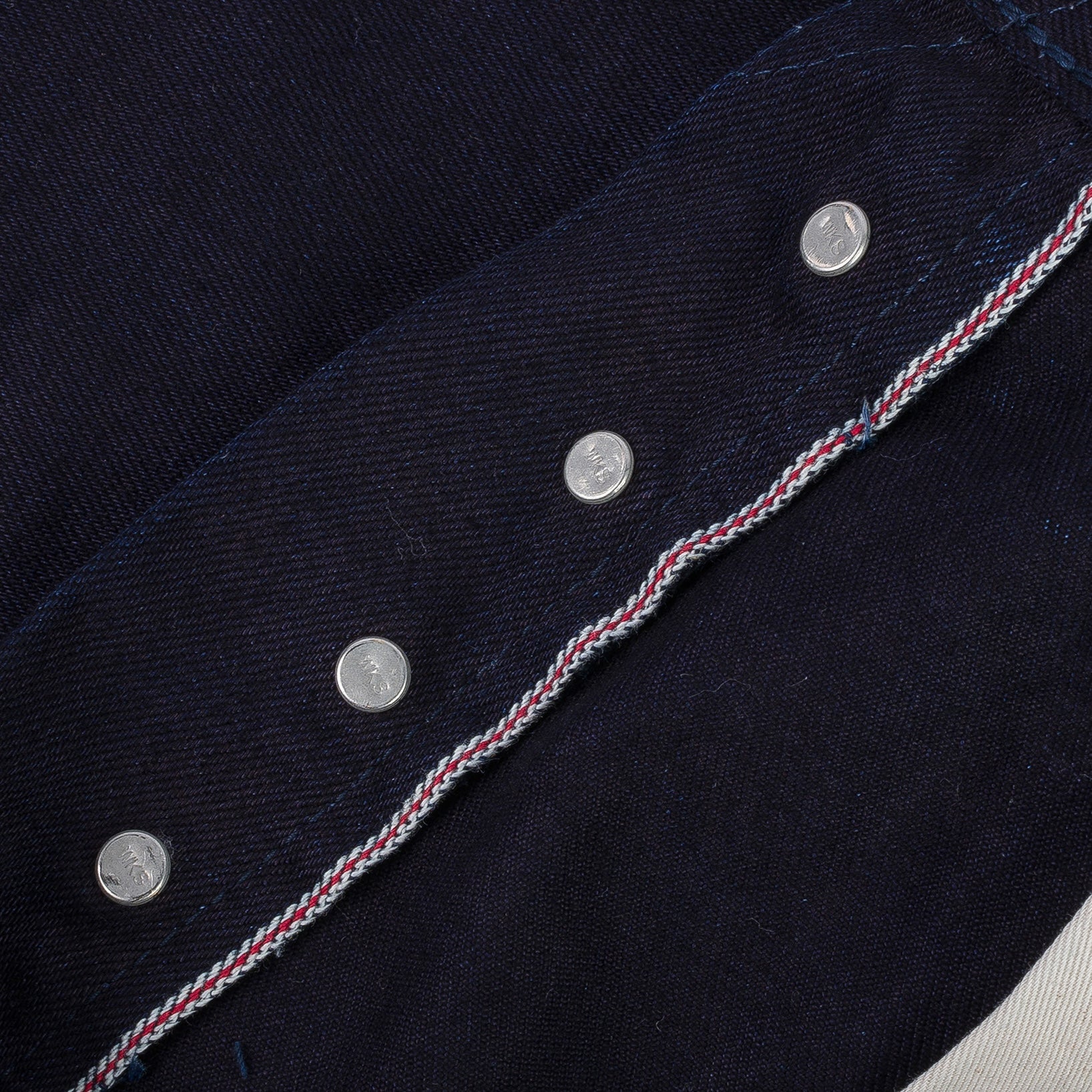 IH-888S-14II - 14oz Selvedge Denim Medium/High Rise Tapered Jeans - Indigo/Indigo