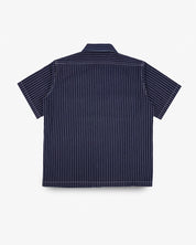 IHSH-416-IND - 10oz Wabash Short Sleeved Mechanic Shirt - Indigo