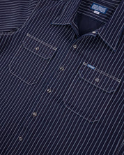 IHSH-416-IND - 10oz Wabash Short Sleeved Mechanic Shirt - Indigo