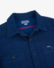 IHSH-417-IND - 5oz Double Gauze Short Sleeved Work Shirt - Indigo