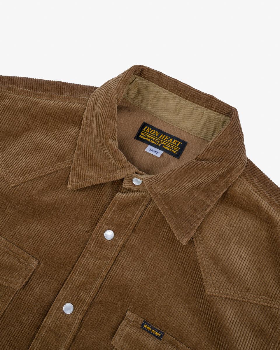 IHSH-398-CAM - 11oz Corduroy Western Shirt - Camel