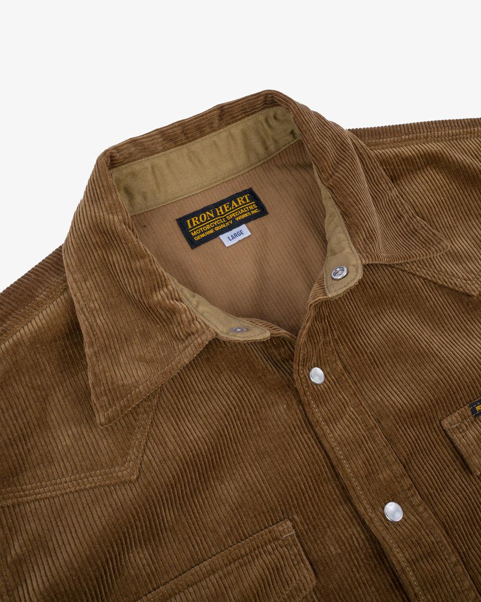 IHSH-398-CAM - 11oz Corduroy Western Shirt - Camel