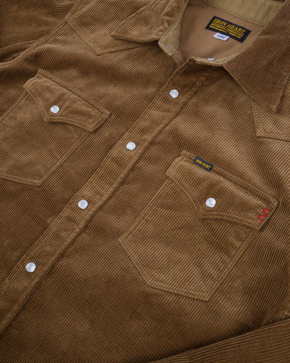 IHSH-398-CAM - 11oz Corduroy Western Shirt - Camel